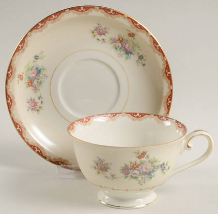 Rutland (Smooth Verge, Japan) Footed Cup & Saucer Set