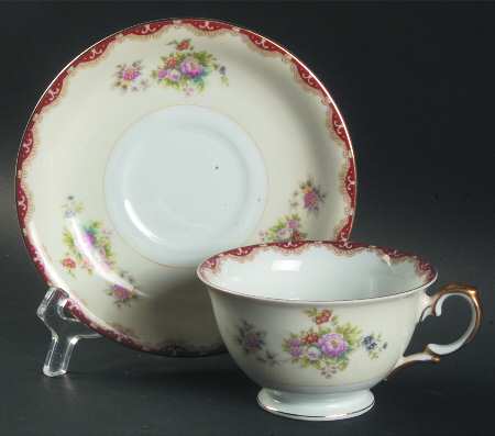 Rutland (Smooth Verge, Japan) Footed Cup & Saucer Set
