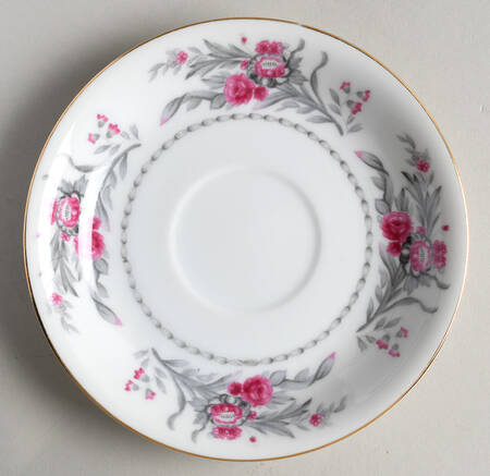 Saratoga (Red & Gray Flowers) Saucer