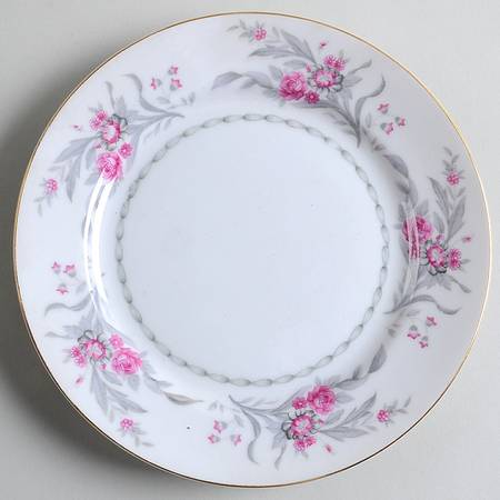 Saratoga (Red & Gray Flowers) Salad Plate