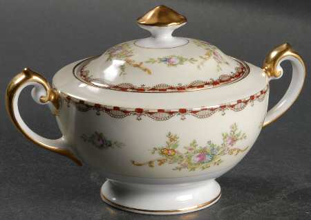 Saratoga (Multicolor Flowers) Sugar Bowl & Lid