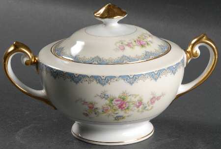 Seneca Blue Sugar Bowl & Lid