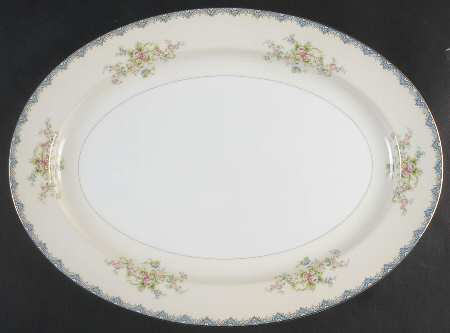 Seneca Blue 16" Oval Serving Platter