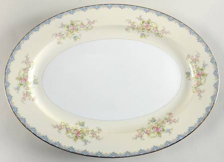 Seneca Blue 14" Oval Serving Platter