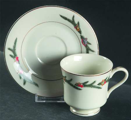 6377 Footed Cup & Saucer Set