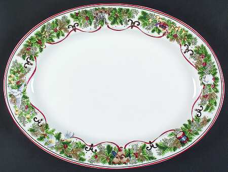 All The Days of Christmas 16" Oval Serving Platter