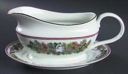 All The Days of Christmas Gravy Boat & Underplate
