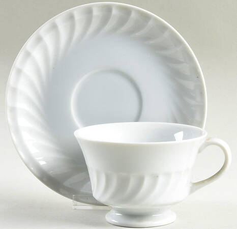 Arctic Snow Footed Cup & Saucer Set by Royal Gallery