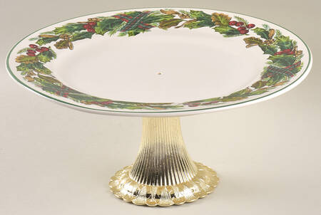 Garland Cake Stand with 4"-5" Metal Pedestal  Hc