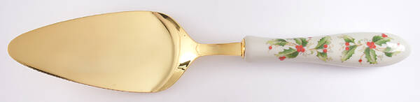 Holly Pie & Cake Server with Stainless Blade