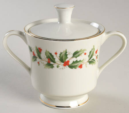 Holly Sugar Bowl & Lid