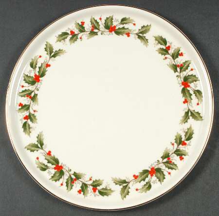 Holly Cake Plate