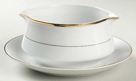 Jessica Gravy Boat with Attached Underplate