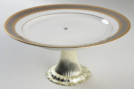 San Marco Cake Stand with 4"-5" Metal Pedestal  Hc