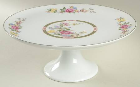 Spring Garden 10" Diameter Pedestal Cake Stand