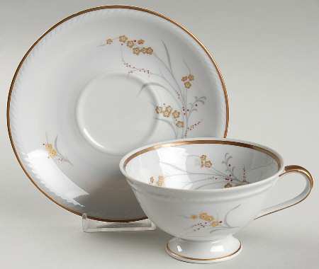 Golden Fantasy Footed Cup & Saucer Set