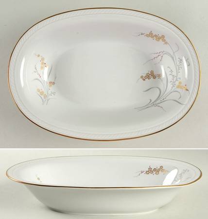 Golden Fantasy 10" Oval Vegetable Bowl