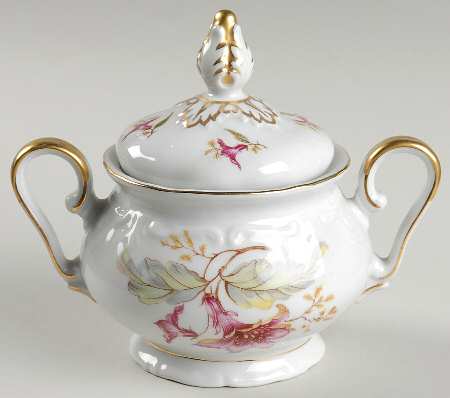 Hibiscus Sugar Bowl & Lid