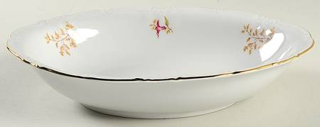 Hibiscus 9" Oval Vegetable Bowl