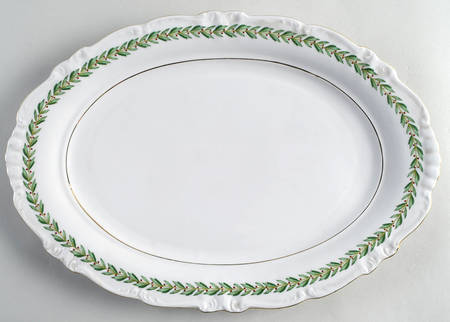 Laurel Wreath 15" Oval Serving Platter