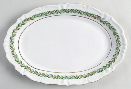 Laurel Wreath 12" Oval Serving Platter