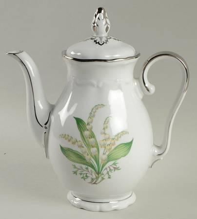 Lilly Lily of The Valley Mini Coffee Pot & Lid