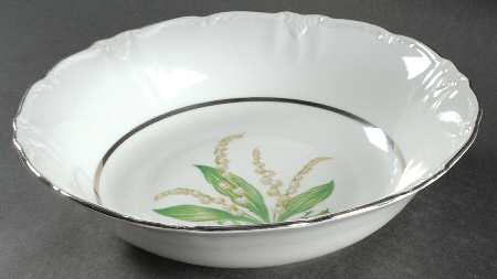 Lilly Lily of The Valley 9" Round Vegetable Bowl