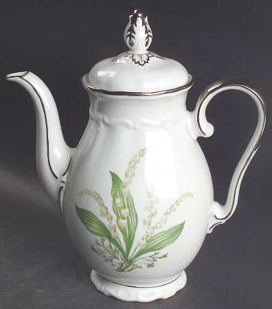 Lilly Lily of The Valley Coffee Pot & Lid