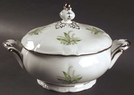 Lilly Lily of The Valley Round Covered Vegetable