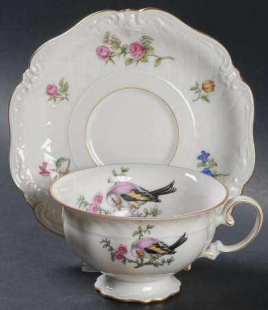 Paradise Footed Cup & Saucer Set