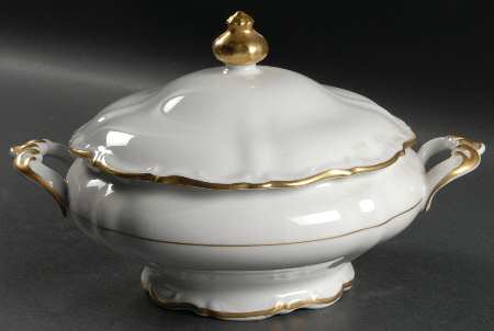Regency Gold Round Covered Vegetable