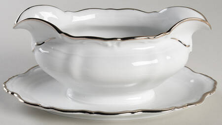 Regency Platinum Gravy Boat with Attached Underplate