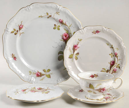 Rose Brier (White) 5 Piece Place Setting