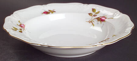 Rose Brier (White) Rim Soup Bowl