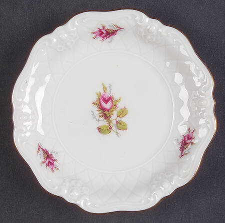 Rose Brier (White) Butter Pat