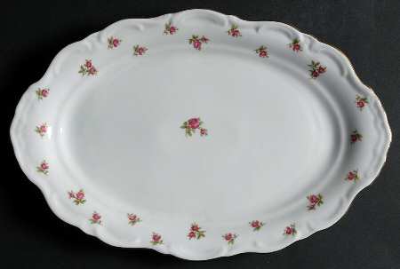 Rosette 13" Oval Serving Platter