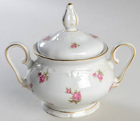 Rosebud Sugar Bowl & Lid