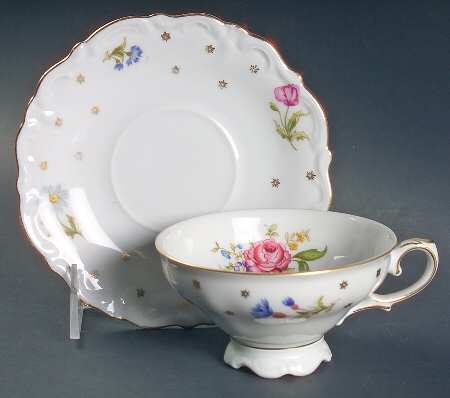 Springtime Footed Cup & Saucer Set
