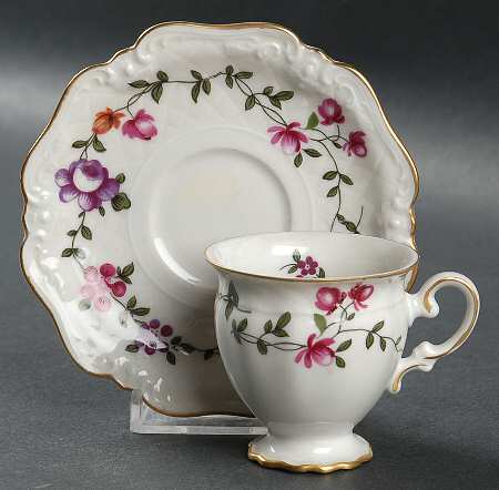 Victoria Footed Demitasse Cup & Saucer Set