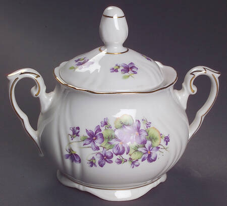 Violet Violet Bouquet Sugar Bowl & Lid