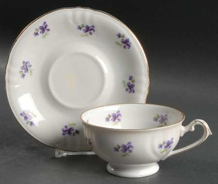 Violet Violet Bouquet Footed Cup & Saucer Set