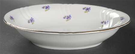 Violet Violet Bouquet 10" Oval Vegetable Bowl