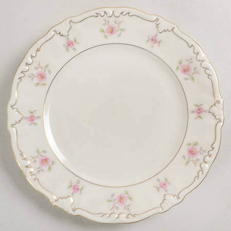 Wild Rose (No Floral Center with Verge) Salad Plate