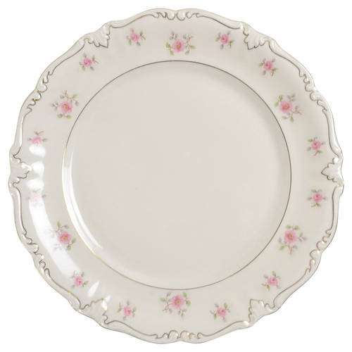 Wild Rose (No Floral Center with Verge) Dinner Plate