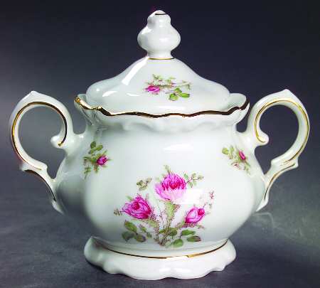 Wild Rose (Floral Center) Sugar Bowl & Lid