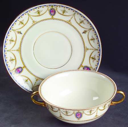 Adelphi Flat Cream Soup Bowl & Saucer Set