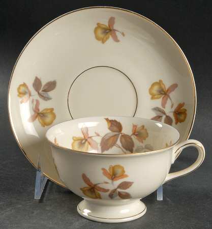 Autumn Footed Cup & Saucer Set