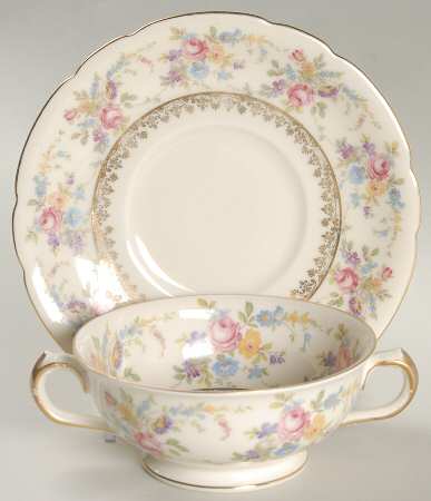 Claridge Footed Cream Soup Bowl & Saucer Set