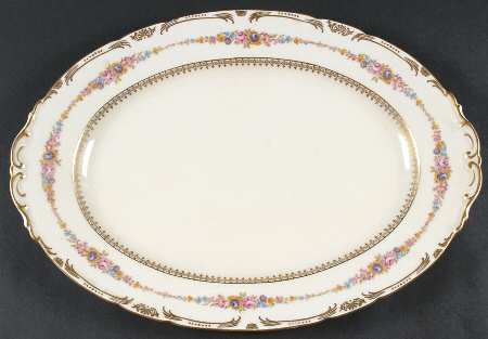The Festival (Flowers) 15" Oval Serving Platter