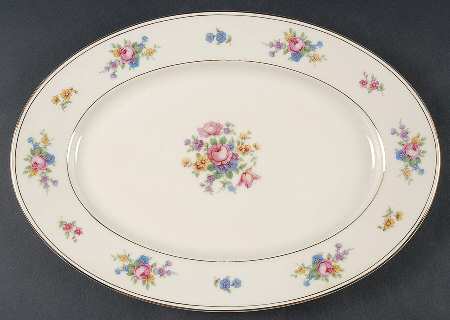 June Roses 13" Oval Serving Platter